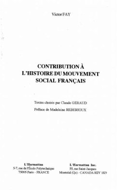 Contribution a l'histoire du mouvement social francais (eBook, PDF)