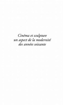CINEMA ET SCULPTURE (eBook, PDF) CINEMA ET SCULPTURE (eBook, PDF)