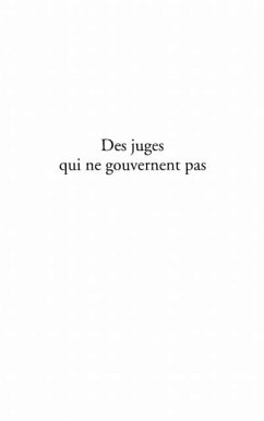 Cover Des juges qui ne gouvernent pas (eBook, PDF)