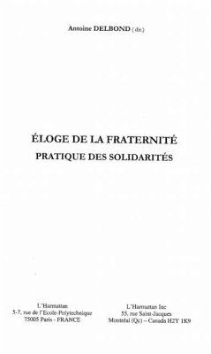 ELOGE DE LA FRATERNITE (eBook, PDF)