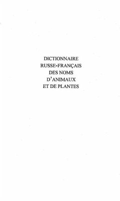 Dictionnaire russe-francais des noms d'a (eBook, PDF)