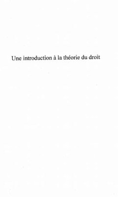 UNE INTRODUCTION A LA THEORIE DU DROIT (eBook, PDF)