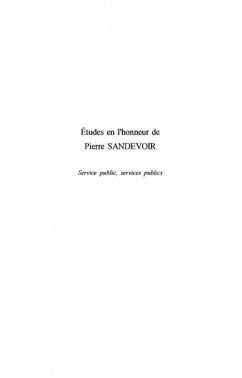 ETUDES EN L'HONNEUR DE PIERRE SANDEVOIR (eBook, PDF)