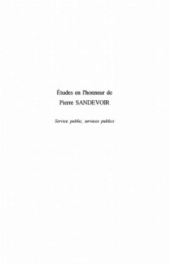 ETUDES EN L'HONNEUR DE PIERRE SANDEVOIR (eBook, PDF) ETUDES EN L'HONNEUR DE PIERRE SANDEVOIR (eBook, PDF)