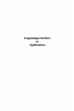 Linguistique berbere et applications (eBook, PDF)