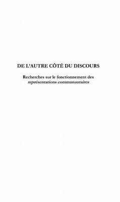 Cover De l'autre cote du discours (eBook, PDF)