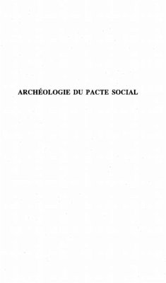 Archeologie du pacte social (eBook, PDF)