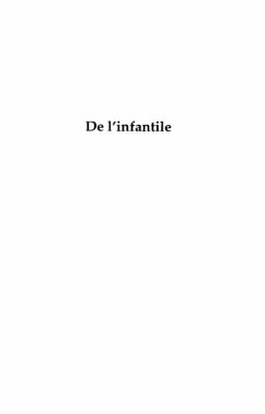 De l'infantile (eBook, PDF)
