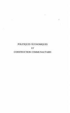 Cover POLITIQUES ECONOMIQUES ET CONSTRUCTION COMMUNAUTAIRE (eBook, PDF)