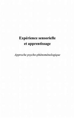 Cover Experience sensorielle et apprentissage (eBook, PDF)