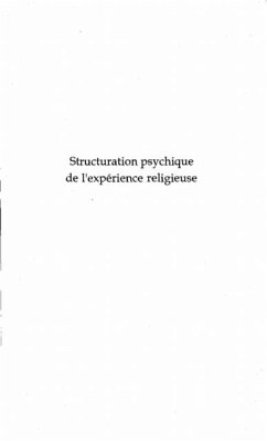 Cover STRUCTURATION PSYCHIQUE DE L'EXPERIENCE RELIGIEUSE (eBook, PDF)