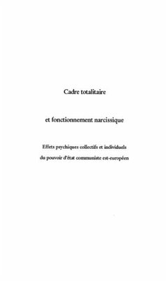 Cover Cadre totalitaire et fonctionnement narc (eBook, PDF)