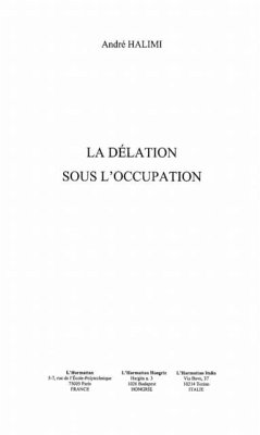 La delation sous l'occupation (eBook, PDF)