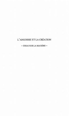 L'ANGOISSE ET LA CREATION (eBook, PDF) - Celine Masson