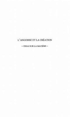 L'ANGOISSE ET LA CREATION (eBook, PDF) L'ANGOISSE ET LA CREATION (eBook, PDF)