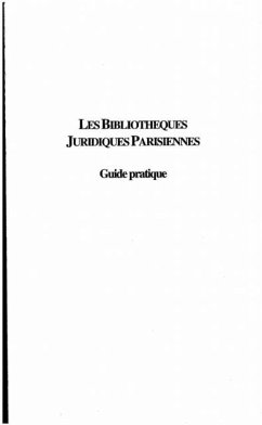 Les bibliotheques juridiques parisiennes (eBook, PDF)