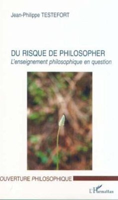 Cover Du risque de philosopher (eBook, PDF)