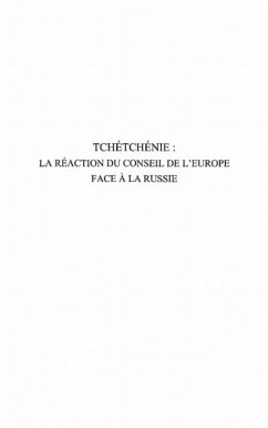 Tchetchenie: la reaction du conseil de l'Europe face a la Russie (eBook, PDF)