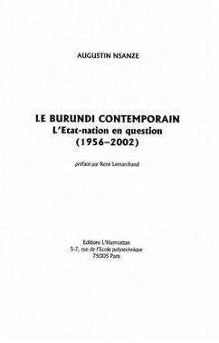 Cover Le Burundi contemporain (eBook, PDF)