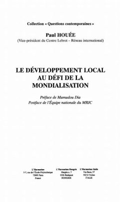 LE DEVELOPPEMENT LOCAL AU DEFI DE LA MONDIALISATION (eBook, PDF) - Paul Houee