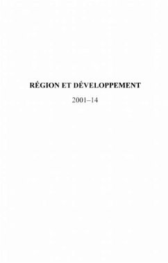Region et developpement no. 14 (eBook, PDF) Region et developpement no. 14 (eBook, PDF)