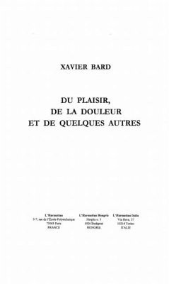 Du plaisir de la douleur et quelque autr (eBook, PDF) - Bard Xavier