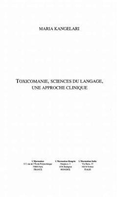 Cover Toxicomanie, sciences du langage, une approche clinique (eBook, PDF)