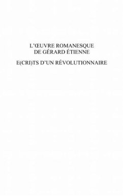 L'oeuvre romanesque de Gerard Etienne (eBook, PDF)