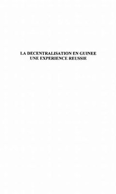 Decentralisation en guinee (eBook, PDF)