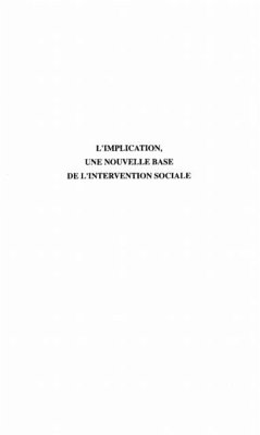 Cover L'IMPLICATION, UNE NOUVELLE BASE DE L'INTERVENTION SOCIALE (eBook, PDF)