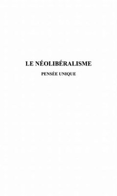 Cover Neoliberalisme - pensee unique (eBook, PDF)