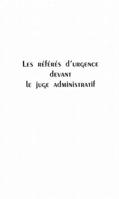 Cover Referes d'urgence devant le juge adminis (eBook, PDF)
