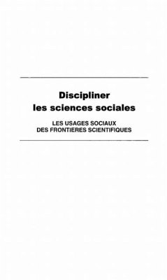 Discipliner les sciences sociales (eBook, PDF)