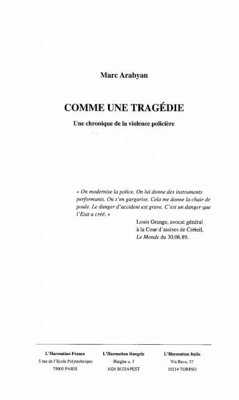 Cover Comme une tragedie. une chronique de la (eBook, PDF)