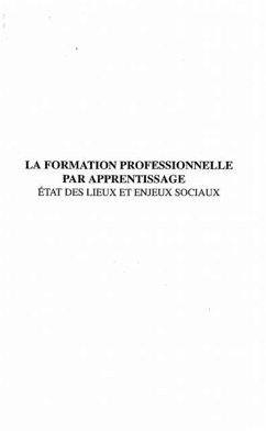 La formation professionnelle par apprentissage (eBook, PDF) La formation professionnelle par apprentissage (eBook, PDF)