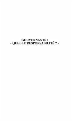 Cover Gouvernants: quelle responsabilite (eBook, PDF)