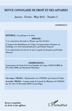 Revue congolaise de droit des affaires N(deg) 5 (eBook, ePUB) Revue congolaise de droit des affaires N(deg) 5 (eBook, ePUB)