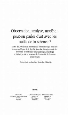 OBSERVATION, ANALYSE, MODELE :PEUT-ON PARLER D'ART AVEC LES (eBook, PDF)