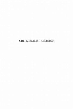 Cover Criticisme et religion (eBook, PDF)