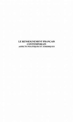 Le renseignement francais contemporain (eBook, PDF)