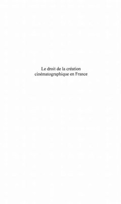 Le droit de la creation cinematographique en France (eBook, PDF)