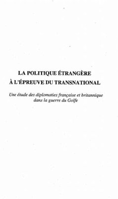 Cover Politique etrangere a l'epreuve du trans (eBook, PDF)