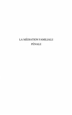 Cover Mediation familiale penale (eBook, PDF)