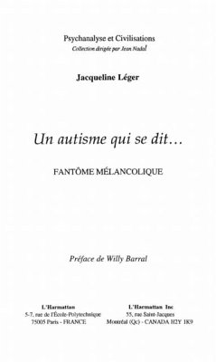 Cover UN AUTISME QUI SE DIT...FANT?&quote;ME MELANCOLIQUE (eBook, PDF)