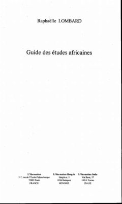 Cover Guide des etudes africaines (eBook, PDF)