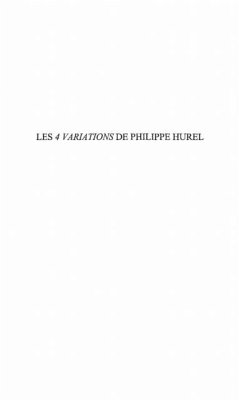 4 variations de phillipe hurel (eBook, PDF)