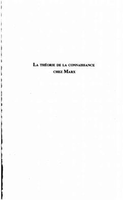 Le theorie de la connaissance chez Marx (eBook, PDF)