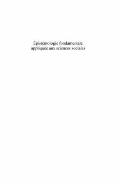 Epistemologie fondamentale appliquee aux sciences sociales (eBook, PDF)