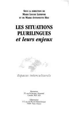 Cover Situations plurilingues et leurs enjeux (eBook, PDF)