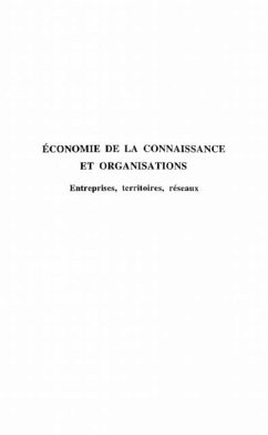 Cover ECONOMIE DE LA CONNAISSANCE ETORGANISATIONS (eBook, PDF)